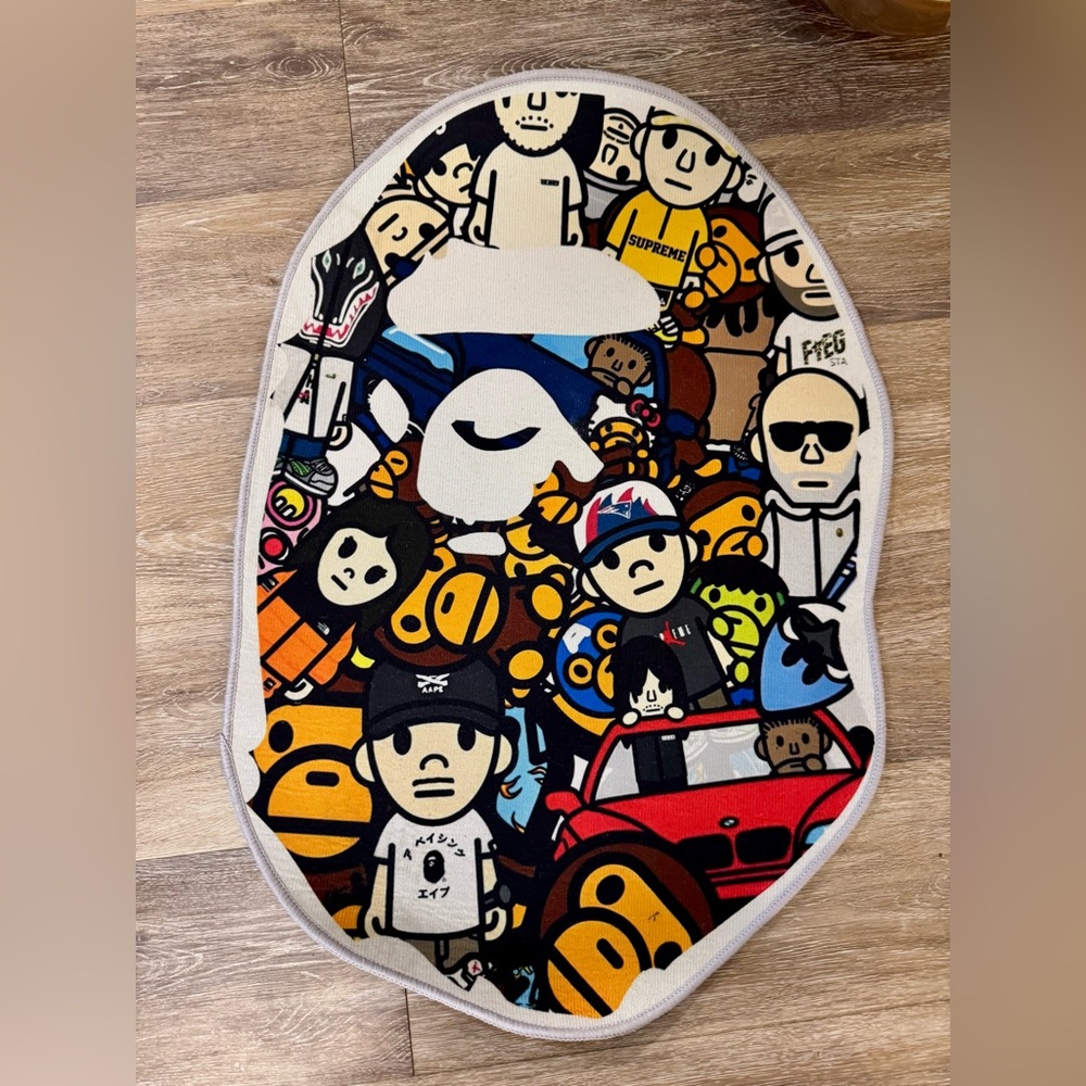 BRAND NEW! Supreme X Nba X Bape Rug!
